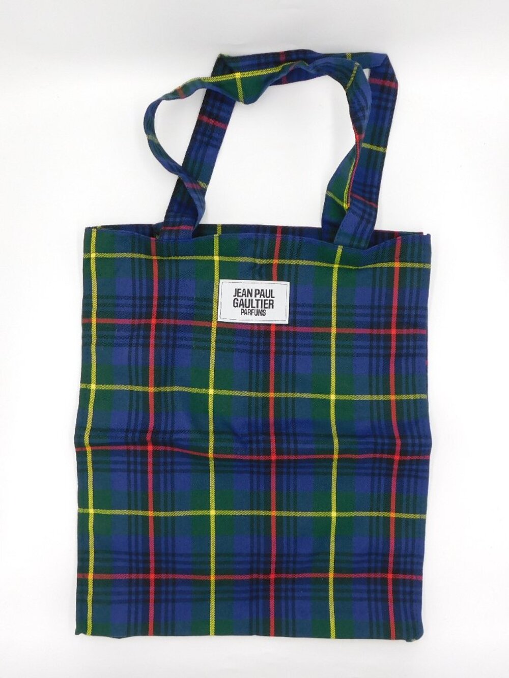 Jean Paul Gaultier Parfums Tartan Plaid Tote Bag | Like New Condition
